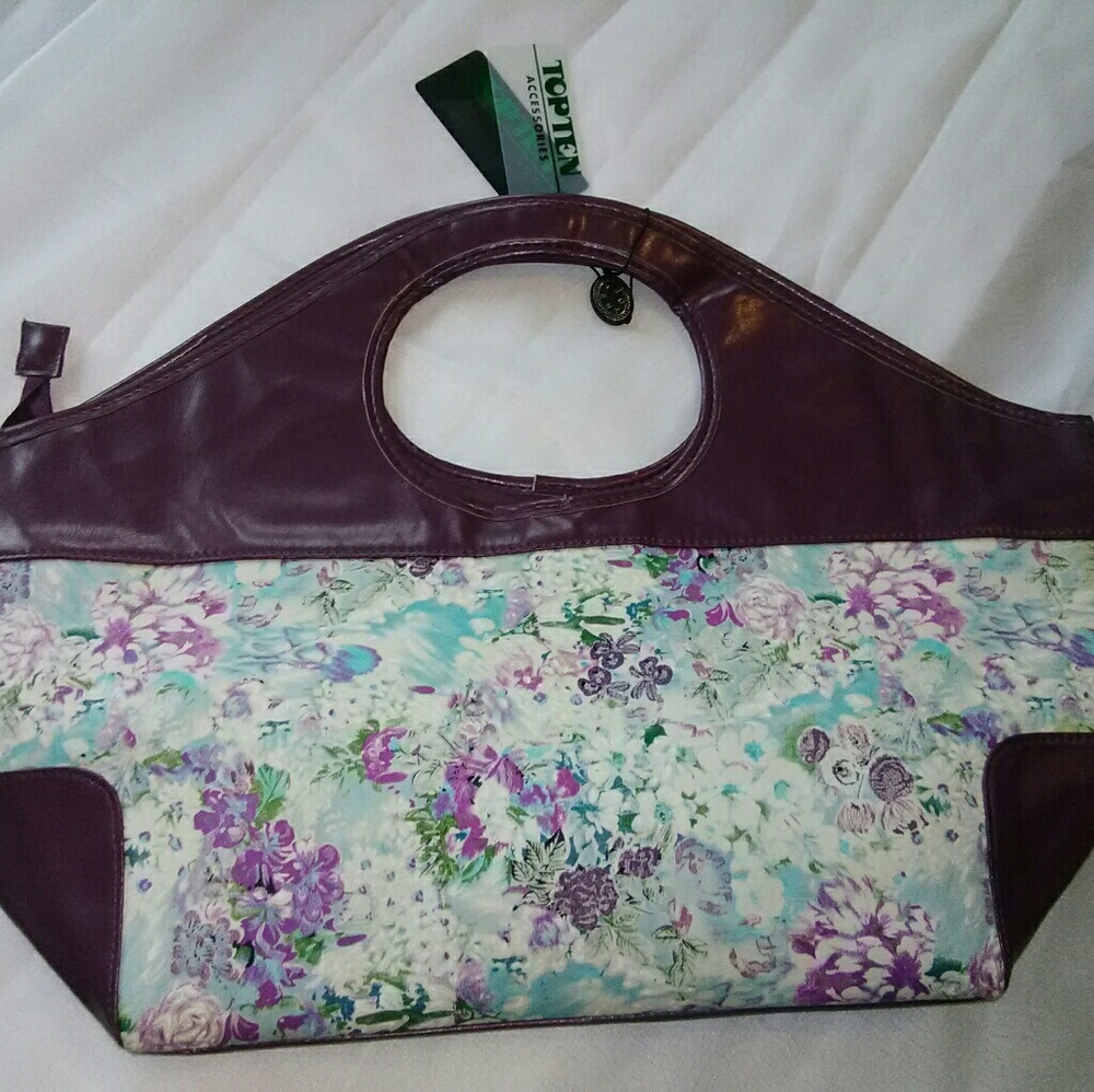 Purple, floral bag